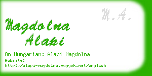 magdolna alapi business card